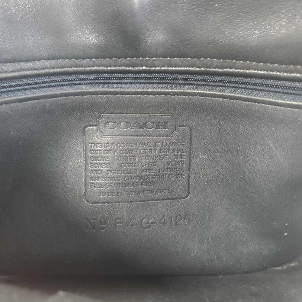 VTG Coach Women’s Crossbody Bag Black Leather Bistro 4125 Manhattan Messenger - Picture 10 of 15